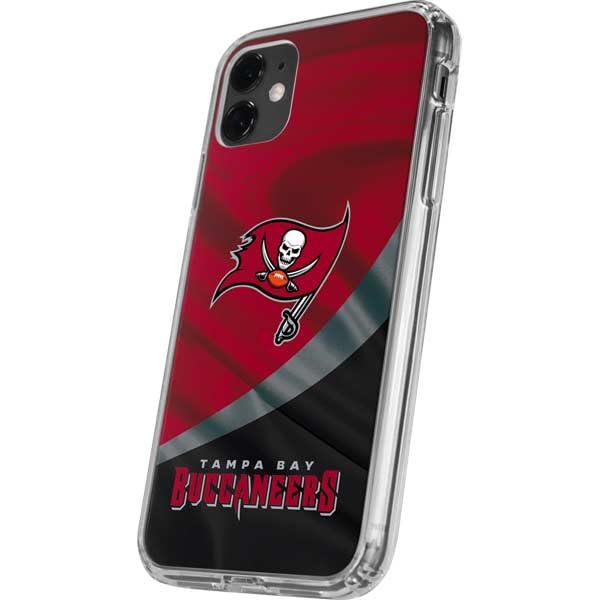 Skinit Clear Phone Case Compatible with iPhone 11 - Officially Licensed NFL Tampa Bay Buccaneers Design