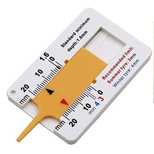 Yuemuop 4 Stuks Kunststof band dieptemeter, bandenprofiel dieptemeter 0-20mm, Profieldieptemeter voor Auto en Motor… - Image 7