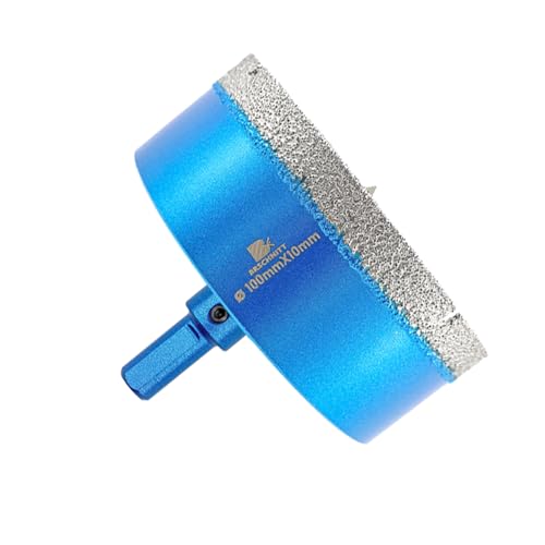 Dry Diamond Core Drill Bit with Pilot Bit - 4" Diamond Tile Hole Saw with Triangle Shank for Porcelain Tile Ceramic Stone Granite Marble
