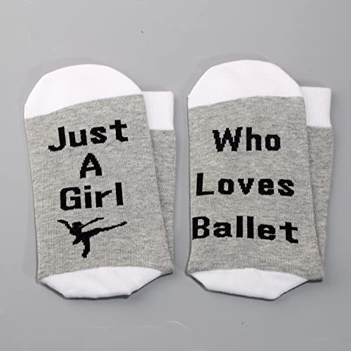 LEVLO Funny Ballet Lovers Gifts Just A Girl Who Loves Ballet Socks Ballet Dancers Gifts4