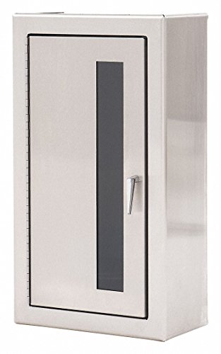 Fire ExtinguisherCabinet, 20-1/2inH, SS