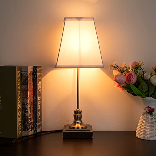 Nqofadsn Touch Control Table Lamps Set Of 2 Table Lamp For Bedroom Night Stand Lamp With Square Fabric Shade Desk Reading Lamp For Living Room Office Led Bulbs Included #TOP6