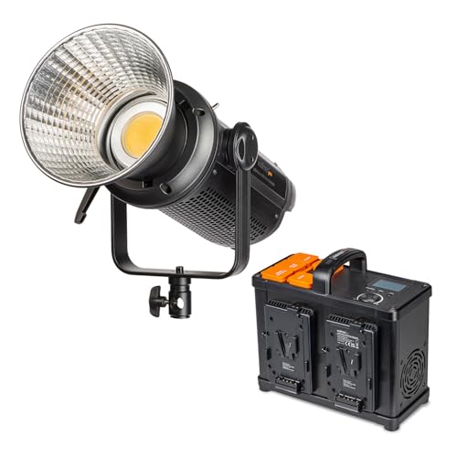 Walimex pro Niova 500 Plus Daylight dimmbare LED Videoleuchte mit Reflektor I Studiolicht mit COB LED-Technologie I 5600 K, CRI=95 I Leuchtstärke...