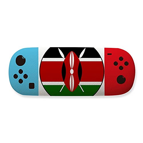 Étui de rangement pour lunettes Kenya Africa avec emblème national et fermeture sécurisée