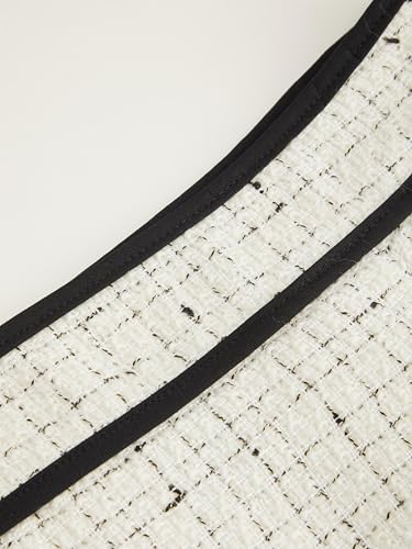 CIDER Mini Skirt for Women Tweed Mid Waist Contrasting Binding Pocket Short Skirt Skirts for Women2