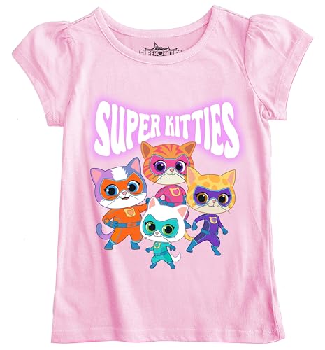 Disney Juniors Super Kitties Girls Short Sleeve T-Shirt-Ginny, Sparks, Bitsy, Buddy