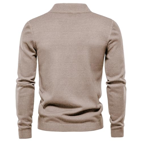 Men's Mock Turtleneck Sweater Long Sleeve Half Neck Pullover Thermal Casual Ribbed High Neck Pullover Solid Sweaters3