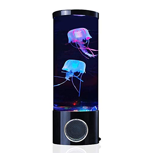Veilleuse méduse Bluetooth connectée avec haut-parleur intégré et aquarium lumineux LED