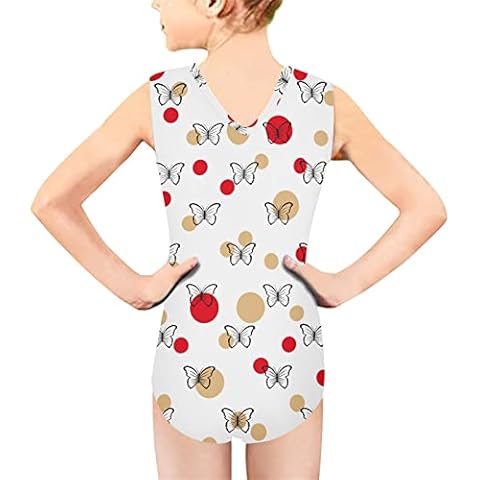 Howilath Girls Red Yellow Polka Dot Swimsuit Cover