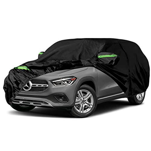 Image of Waterproof Car Covers Replace for 2014-2025 Mercedes Benz GLA, 6 Layers All Weather Car Cover with Zipper Door & Windproof Bands for Snow Rain Dust Hail Protection (GLA)