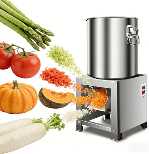 Electric Commercial Vegetable Chopper - Multi-Purpose Poultry Feed Grinder & Dicer, Stainless Steel Vegetable Cutter for Home Cooking & Farm Use, Efficient Food Prep Tool