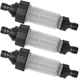 3 Stück Wasser Filter für Hochdruckreiniger Pumpe Garten Schlauch Wohnmobil Caravan Boot Wohnwagen Camping Adapter passt zu Kärcher Gardena