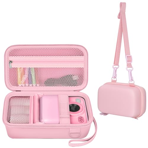 Image of Leayjeen Kids Camera Case Compatible with Cimizi /Gofunly /Aasonida /CAMCLID /LETSHAHA Kids Instant Print Camera, Kids Instant Camera for 1080P Printed Photos,Birthday Gifts for Kids-Pink(Case Only)