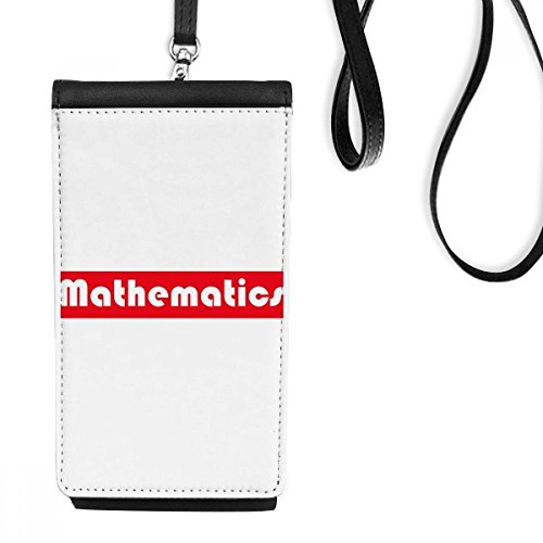 Mathématiques et cours sac téléphone noir en faux cuir pour vos trajets quotidiens