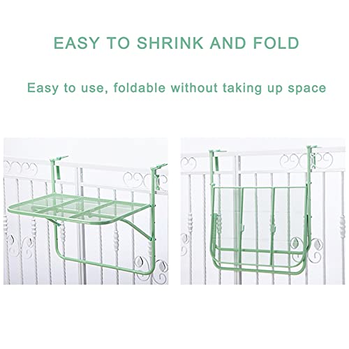 Table pliante latérale de barre de balcon avec support réglable et flottant - 3