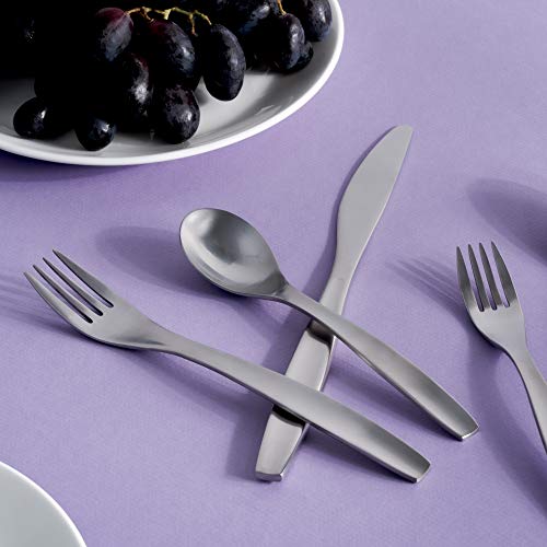 Gourmet Settings 20-Piece Silverware Loft Collection Matte Stainless Steel Flatware Sets, Service for 4
