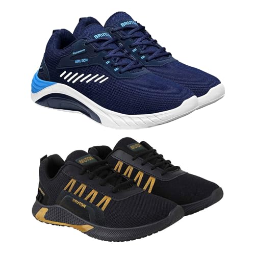 Image of BRUTON Casual Shoes, Walking Shoes, Training Shoes, Sneaker Shoes for Men (Set of 2 Pair)