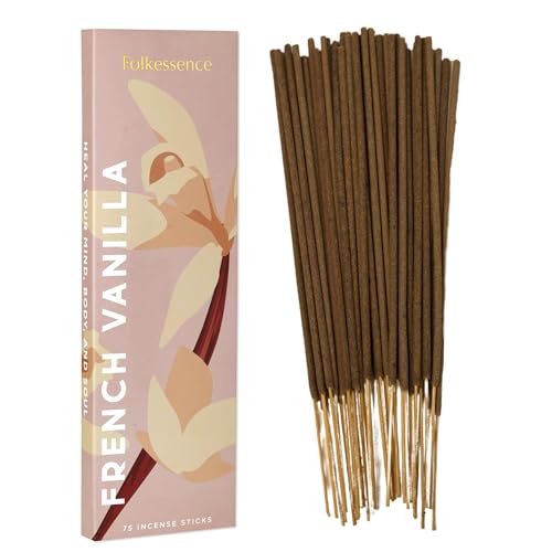 Folkulture Vanilla Incense Sticks | Packung mit 75...