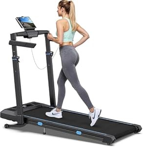 Cardirun Laufband für Zuhause mit 10% Automatische Steigung, 6 in 1 Klappbar Walking Pad mit 1040mm Höhenverstellbarer Griff, 12 × 43 cm Große Lauffläche, 3.5HP Leiser Treadmill, Bis 160kg