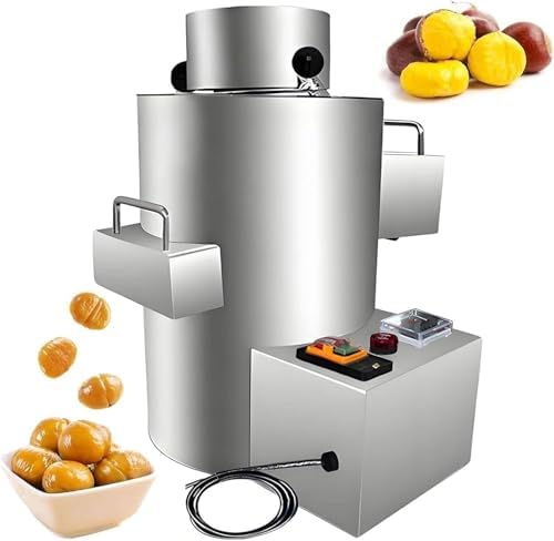 Commercial Electric Chestnut Peeler Machine - 300W/550W Chestnut Sheller with 18 Blades, Timer & Buzzer for Various Chestnut Sizes - 220V Peeling Tool