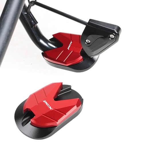 Eviter les chutes du PCX160 avec ce support latéral de béquille rouge