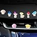 8 Pcs Cute Mushroom Car Accessories, Funny Resin Mushroom Figurines Dashboard Decorations & Rear View Mirror Decorative Automotive Ornament Interior Decors for Car Home Garden Office Desk (Colorful)