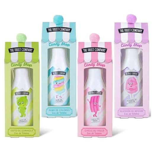 The Fruit Company Edición EXCLUSIVA CANDY, colonias EAU de Toilette. Pack de 4 uds de 40ml cada una.