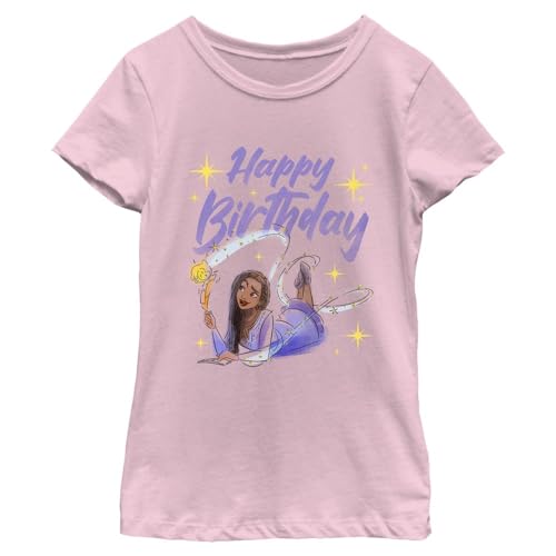 T-shirt Disney filles Happy Birthday Wish anti irritation confort manches courtes