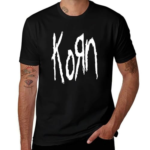 K.O.R.N Old School Logo - Camiseta para hombre, Estilo negro, S
