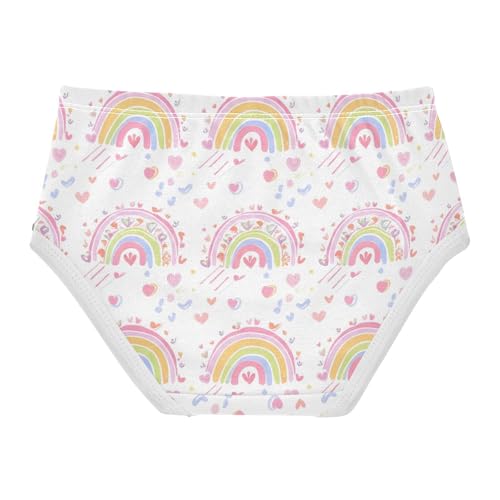 Bright Toddler Girls Underwear 2t Cotton Girl Panties Cute Cute Cartoon Rainbows Pastel Briefs Girls Undies2
