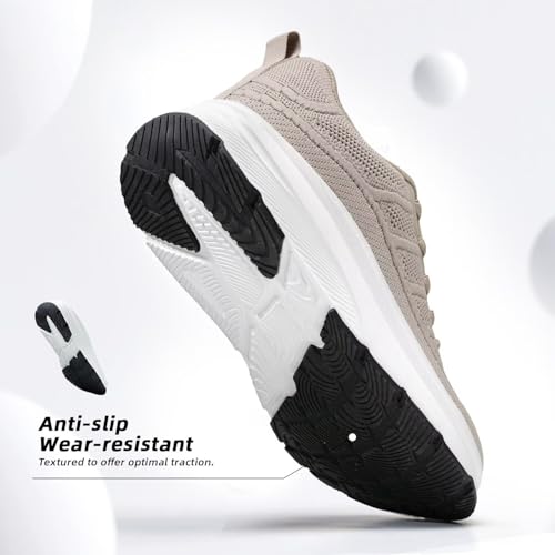 Image of KDN Men's Wide Toe Box Shoes Cushioned Road Running Shoes Non Slip Mens Walking Sneakers for Wide Feet Comfortable Athletic Gym Workout Shoes Wide Width