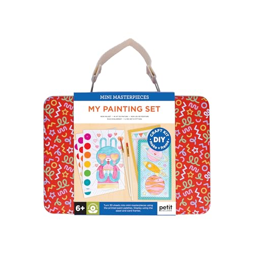 Image of Petit Collage: Mini Masterpieces My Painting Set - Include 30 Different Art Projects - Just Add Water - Includes 2 Frames to Display Your Work - Great Gift or Weekend Activity for Kids 6+