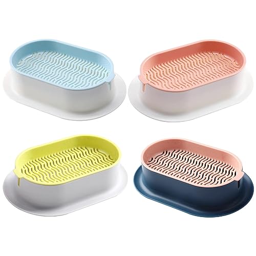 COOPHYA Set 4 Vasi Plastica per Erba Gatta Domestica, Fioriere Coltivazione senza Terra per Animali, Scatole Pianta Gatto Pratiche e Resistenti per Giardinaggio Interno ed Esterno