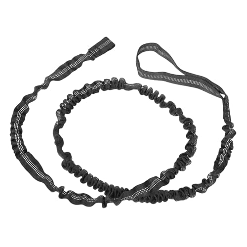 Cuerda elástica para remolque de bicicleta de montaña: correa resistente negra para ciclismo