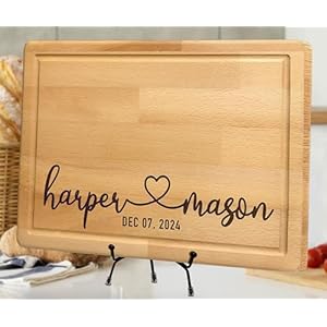 Personalized Engraved Cutting Board for Couples, Custom Couples Gift Ideas for Christmas Wedding Anniversary Engagement Housewarming, Anniversary Gifts for Men Women Parents, Wedding Gifts for Couples Personalized Engraved Cutting Board for Couples Custom Couples Gift Ideas for Christmas Wedding Anniversary Engagement Housewarming Anniversary Gifts for Men Women Parents Wedding Gifts for Couples