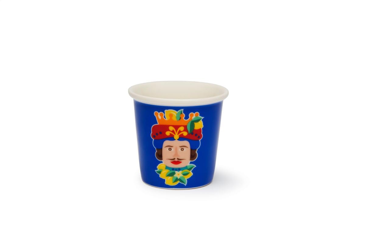 Excelsa Sicilian Rhapsody Set 6 bicchierini da caffè, stile siciliano, porcellana