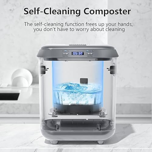 Kitchen Waste Disposer, Automatic composter with Activated Carbon Filter, self-Cleaning Function, Rapid Decomposition, Odor-Free, efficient composting