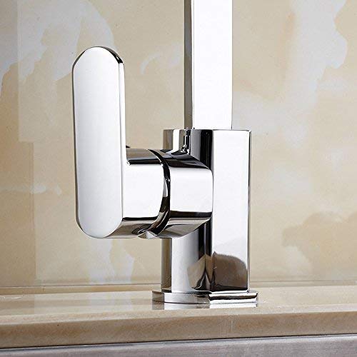 Robinet de cuisine chrome rétro à levier unique pour îlot central