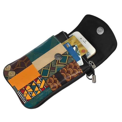 Small Crossbody Bags for Women,Leather Shoulder Bag for Cell Phone Purse with Strap and Wooden Bridge Printed4