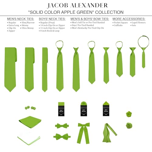 Image of Jacob Alexander Men's Skinny Width 2 inch Solid Color Tie
