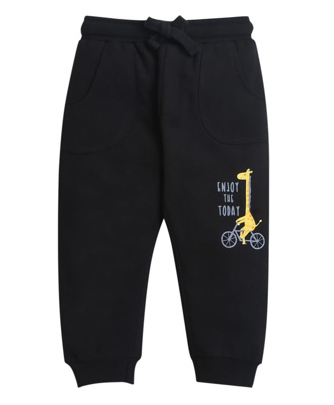 BUMZEEBlack Boys Cotton Jogger (Peb9898)