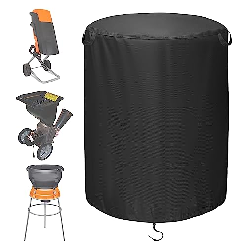 Woodchipper Shredder Mulcher Cover, Waterproof Electric Leaf Mulcher Cover, Garden Shredder 33" x 45", Black