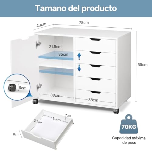 Opiniones y reviews de Cajonera Blanca Madera los 5 más buscados. 24 Imagen adicional