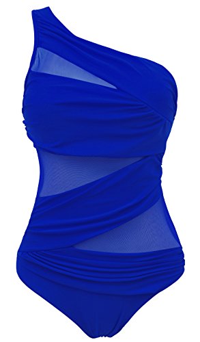 Runtlly Women's One Piece Swimsuits One Shoulder Plus Size