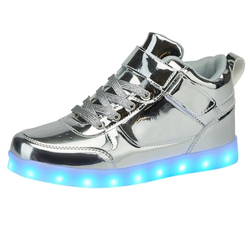 Image of SANYES LED Light Up Shoes for Men Women, USB Rechargeable High Top Glowing Sneakers, Luminous Dancing Shoes