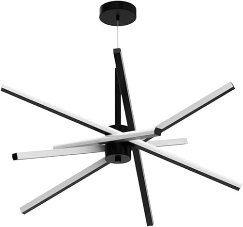 Miniatura 4 de Lámpara de techo Sputnik moderna de 82 W, lámpara colgante LED negra, lámparas de montaje empotradas, lámparas de comedor sobre mesa regulables con