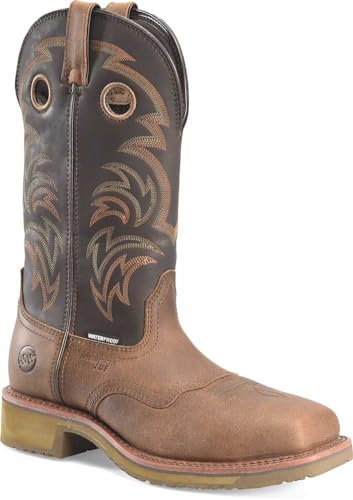 Double H Boots Men's 13 Inch Wp Wide Sq Dark Brown2