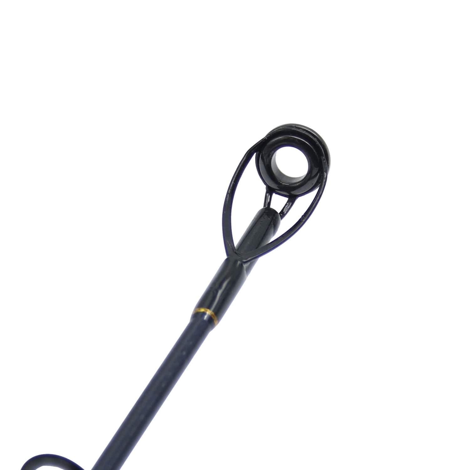 North Power Boat – Norwegen Bootsrute – 2,10m – 24T Carbon Blank – Multirollen-Rute für Heilbutt & Dorsch – Kreuzabschluss & Alu-Rollenhalter – Hochsee-Steckrute