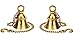 Kartique Brass Wall Hanging Bells for Home Mandir Temple Living Room Decoration Pooja | Decorative Items | Door Air Ding Dong Puja Bells | Pair