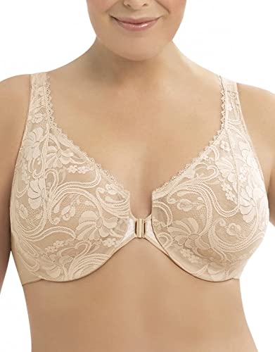 Image of Glamorise Womens Wonderwire Lace Front-Closure Underwire #9245